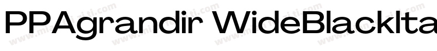 PPAgrandir WideBlackltalic 黑斜体字体转换